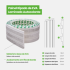 Painel Ripado Laminado De Eva Autocolante | Linha Urban Meu R